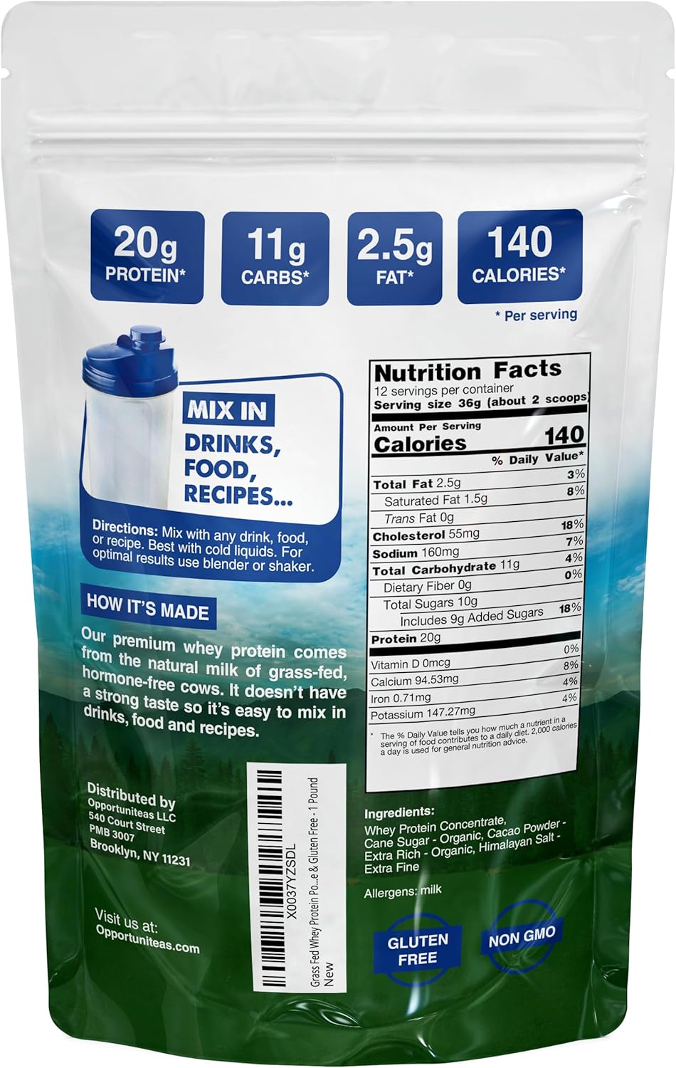 Grass Fed Whey Protein Powder Concentrate