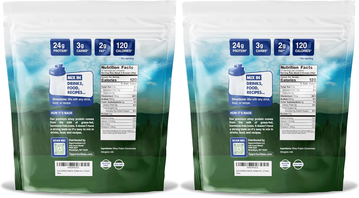 Grass Fed Whey Protein Powder Concentrate