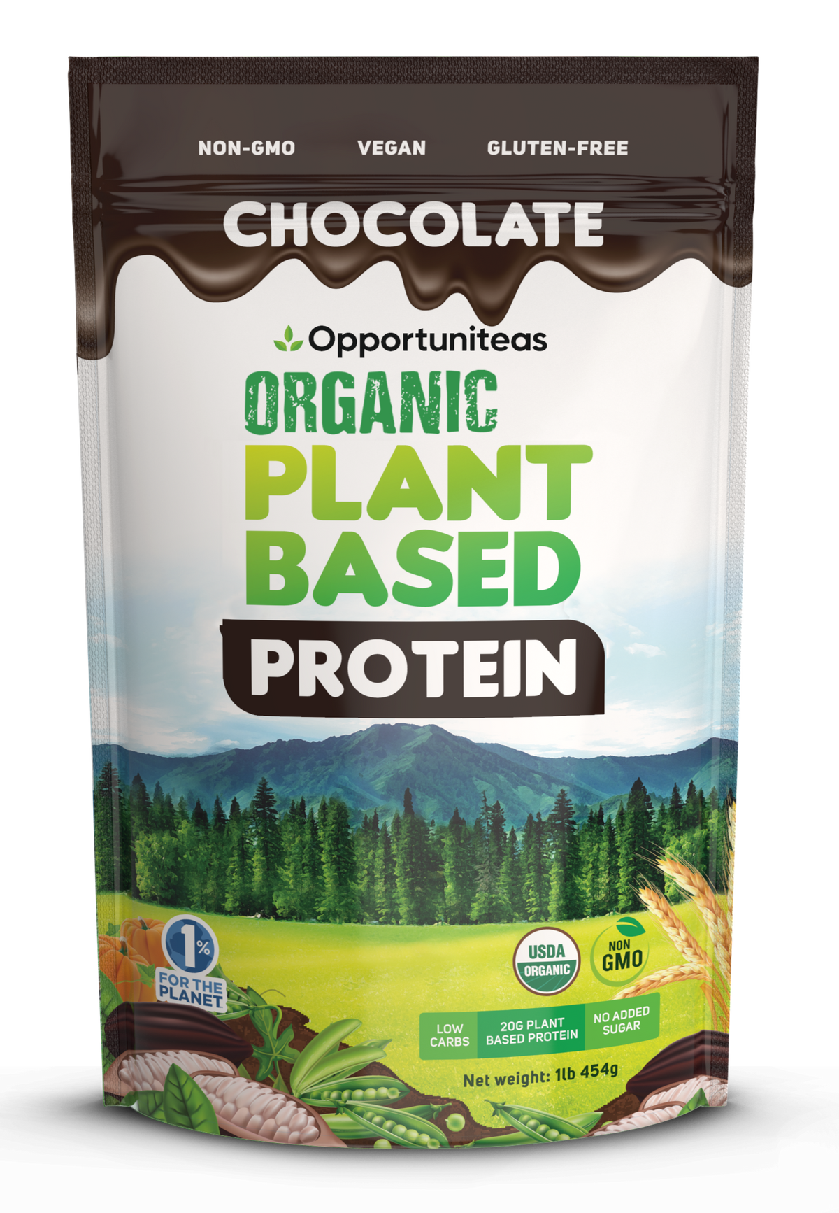 Organic Chocolate Vegan Protein Powder