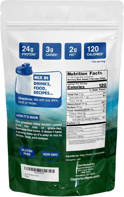 Grass Fed Whey Protein Powder Concentrate
