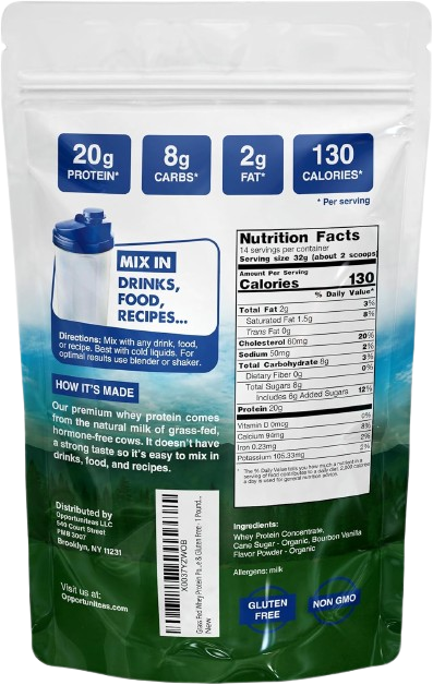 Grass Fed Whey Protein Powder Concentrate
