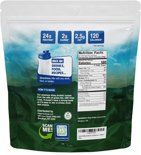 Grass Fed Whey Protein Powder Concentrate