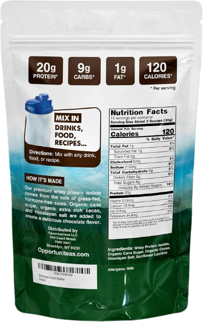 Opportuniteas Grass Fed Whey Protein Isolate