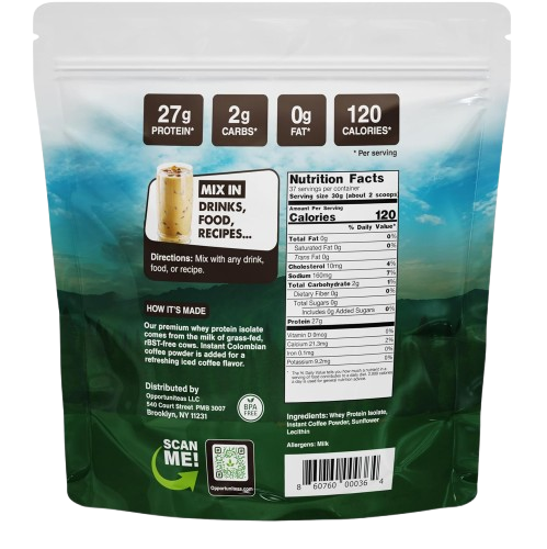 Opportuniteas Grass Fed Whey Protein Isolate