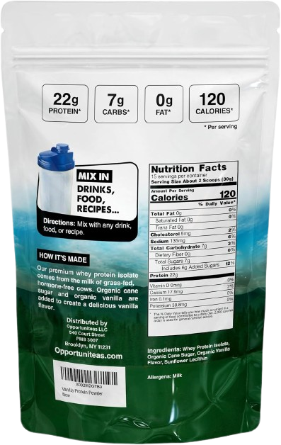 Opportuniteas Grass Fed Whey Protein Isolate